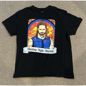 WWE SETH ROLLINS Monday Night Messiah Tee Size XL RARE Stained Glass T-Shirt